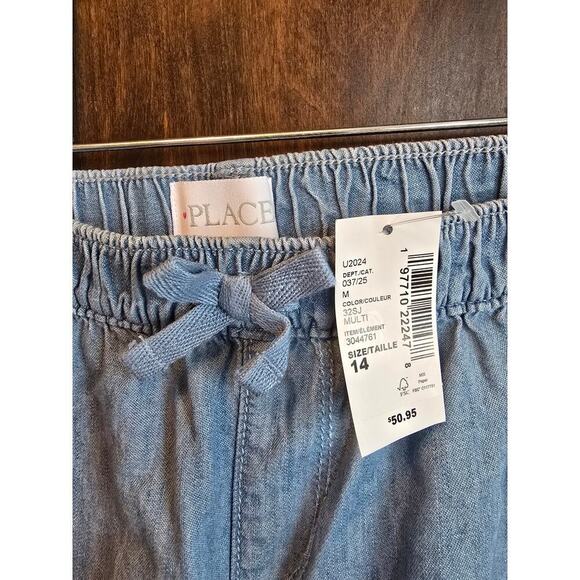 Lot of 2 -Chambray pull-on shorts size 14 - Picture 7 of 9